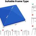 1010FT Canopy Tent Replacement Top, Instant Pop Up Canopy Straight Leg Replacement Cover for Outdoor Garden Picnic, Camping(Blue, 10x10FT)