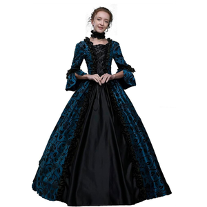 Women Rococo 18th Century Ball Gowns Renaissance Gothic Victorian Dresses Masquerade Vampire Costume, Size S