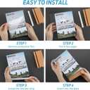 Smarpau 5x7 Acrylic Sign Holder with Wood Base, 3 Pack L/T Shape 2 in 1 Table Sign Stand Vertical or Slant Back Display, Photo Picture Frame, Menu Holder for Restaurant, Office, Store, Wedding