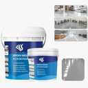 Floor Paint ，3 Gallon Grey Epoxy Floor Coating Kit, 2-Part High Gloss Concrete Paint, Heavy Duty Industrial Grade Garage Floor Sealer, Covers up to 360 Sq.Ft,Low VOC Concrete Floor Paint, 384 Fl Oz