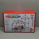 Fort Building Kit for Kids,STEM Construction Toys, Christmas & Birthday Gift for 4 5 6 7 8 9 10 11 12 Years Old Boys and Girls,Ultimate Creative Set for Indoor & Outdoors Activity,140 Pcs,Original (Red)