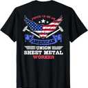Sheet Metal Worker Gifts Design On Back Of Shirt T-Shirt L