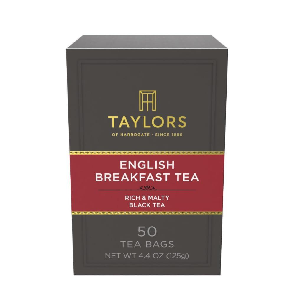 3 x Taylors of Harrogate English Breakfast, Black Tea, Pillow Tea Bags, 50 Count (Pack of 1), Rich, Bright & Malty, Caffeinated, Enjoy Hot or Iced, 50 Teabags (EXP 09/22/28)