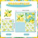 100PCs Lemon Paper Napkins Italian Themed Disposable Napkins for Kitchen Bathroom Summer Wedding Shower Birthday Party Supplies Guest Towels,6.3x6.3 Inch