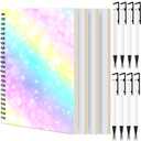 Seajan 12 Pcs Blank Journal Notebook Including 4 Pcs A5 120 Pages Sublimation Notebooks Blank 8 Sublimation Pens for School Supplies DIY Back to School Gifts
