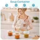 Vtopmart 6 Pack 24oz Soup Containers with Airtight Lids, Deli Containers for Take-Out, Plastic Food Freezer Storage Containers for Meal Prep, Salad, Fruit, Lunch, Microwave/Dishwasher/Freezer Safe