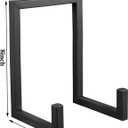 Sweetude 2 Pcs Large Plate Stands for Display Metal Frame Plate Holder Display Stand Decorative Table Top Easels for Picture, Book, Platter, Photo Easel(Black,8 Inch)