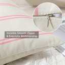 OTOSTAR Outdoor Waterproof Throw Pillow Covers 16x16 Inch Set of 4 Boho Farmhouse Outdoor Cushion Covers for Patio Funiture Garden（Geometry80-Pink）