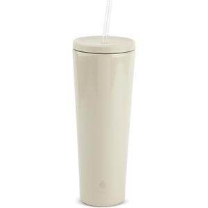 Manna Ranger Double-wall Insulated Stainless Steel Tumbler with Leak-proof Smart Seal Lid and Reusable Tritan Straw - 40 Oz - Grey Shimmer