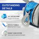 Heavy Duty Boat Winch, 4500 lbs Capacity, All Steel Construction with 2 Inch x 32 Feet Nylon Strap, Manual Hand Crank for Marine Trailer Loading