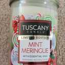tuscany candle mint meringue with ess oils peppermint mocha and clove  18oz
