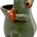 7" Ceramic Frog Shaped Plant Pot/Bonsai Pot/Flower Pot/Succulent Planter/Candy Dish/Pencil Holder Frog Decor Multipurpose Pot Frog Gift Valentines Day Gifts