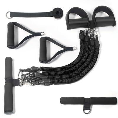 Fitness Pull Pedal Exercise at Home Fitness Exercise Resistance Band Sports Weight Loss Thin Belly Shaping Exerciser (Color : Black)