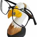 Red Dollar Handmade Wood Carved Animal Eyeglass Holder, Cute Sunglasses Display Stand, Nightstand Home Office Desk Decor, Christmas Holiday New Year Business Gift for Men Women Adults (Eagle)