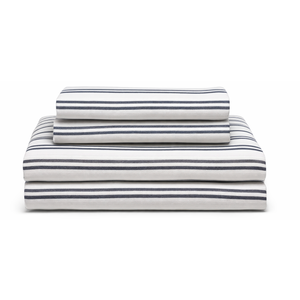 Bedding Set (White/Black) Queen, Double Stripe