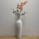 Tall Floor Vases, Boho Decor, Vintage Large Metal Vase for Pampas Grass