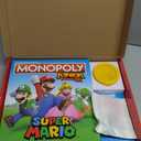 Monopoly Junior Super Mario Edition Board Game, Fun Kids' Ages 5 and Up, Explore The Mushroom Kingdom as Mario, Peach, Yoshi, or Luigi 