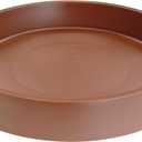 Plant Saucer Tray for Ceramic Plastic Pots, 18 inch Plant Saucers for Indoors, Pot Saucers Trays, Bird Bath Bowls, Flower Planter Water Drip Trays for Pots Base (18", Brown)
