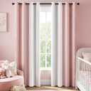 MIULEE Ombre 100% Blackout Curtains, Pink and Greyish White Full Room Darkening Thermal Insulated 84 Inches Long Drapes for Kids Bedroom/Living Room Grommet Window Treatments Modern 52Wx84L, Set of 2