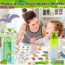 YOFUN Decorate Your Own Dinosaur Water Bottle for Boys,Dinosaur Arts and Crafts for Kids, Dinosaur Toys for Boys Birthday, Christmas, Ages 3-4-6-8 (Dinosaur Theme)