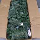Christmas Garland 9 Ft by 12 Inch Prelit Fraser Fir Xmas Garland with 50 Lights 550 Tips, Real Like Lush and Classics Green Style for Indoor Outdoor Home Decoration