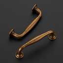 Ravinte 10 Pack 3-3/4 Inch Antique Brass Kitchen Cabinet Handles Solid Zinc Alloy Cabinet Pulls Cupboard & Drawer Handles