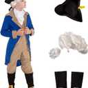 Morph George Washington Costume Kids, George Washington Costume for Boys, President Costume for Boys (Medium)