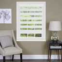 Cordless Celestial Sheer Double-Layered Roller Shade, 32 x 72 in, White