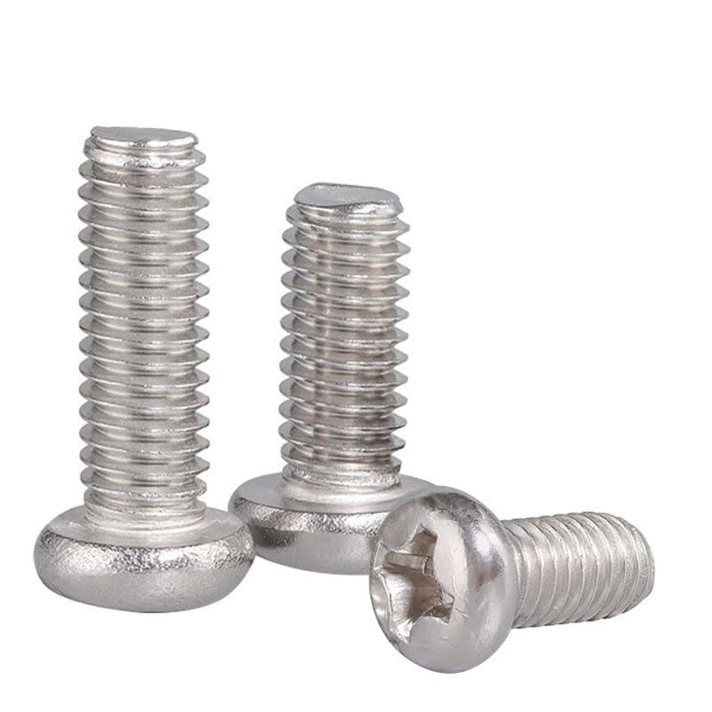 #10-24x3/4 Pan Head Machine Screws, 304 Stainless Steel 18-8 Screw, Phillips Drive, Fully Threaded, Bright Finish, Pack of 20