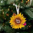 3 x Christian Christmas Ornaments - Religious Christmas Ornaments for Women - Christian Gifts for Women - Religious Bible Verse Jesus Inspirational Faith Ornament for Tree - Acrylic Ornament