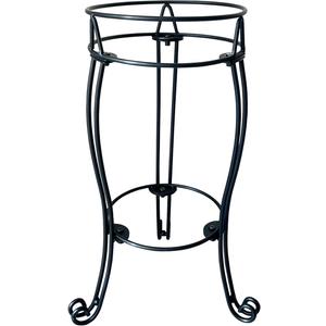 Metal Gazing Ball Stand for 10 or 12 Inch Garden Gazing Globes,Outdoor Gazing Ball Holder Birdbath Holder Pan Stand 19.5 Inch Tall,Black