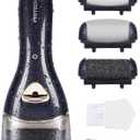 Electric Feet Callus Removers Rechargeable, Portable Electronic Foot File Pedicure Tools, Electric Callus Remover Kit, Professional Pedi Feet Care for Dead, Hard Cracked Dry Skin Ideal Gift (Black) (003-black)