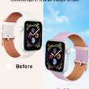 3 x Color-Changing Outdoor Smart UV-Sensing Sports Band (White to Pink) (44/45/46/49/42mm(Series 3 2 1))
