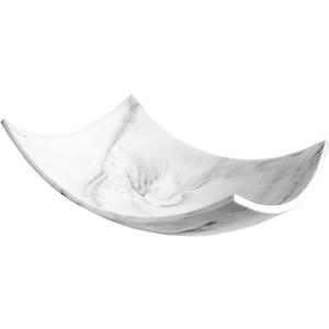Creative Scents White Marble Look Coffee Table Decor for Living/Dining Room, Modern White Catch-All Key Dish Decor for Entryway, Decorative Bowl for Home Dcor - Fruit Bowl for Kitchen Counter
