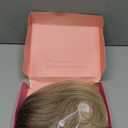 Molefi 19inch Hair Topper with Large Coverage, 6.5x6.5inch Synthetic Hair Toppers for Women with Thinning Hair, Ombre Blonde Hair Pieces