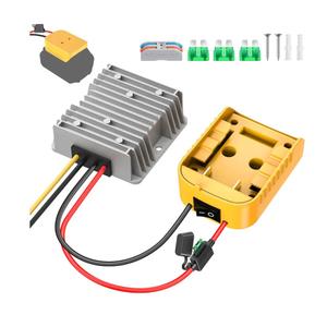 20V to 12V Step Down Converter for Dewalt 20V Battery, 240W DC Voltage Regulator with Over-Discharge Protection, Power Converter Adapter with Switch for Power Wheel Battery Adapter, DIY RC Toy Cars