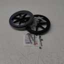 2Pcs 8 Inch Black Wheels for Walker - Universal Hard Rubber Walker Wheels Replacement, Fit Drive Rollator & Wheelchair Wheel, All-Floor Safe Rolling, Essential Walker Accessories