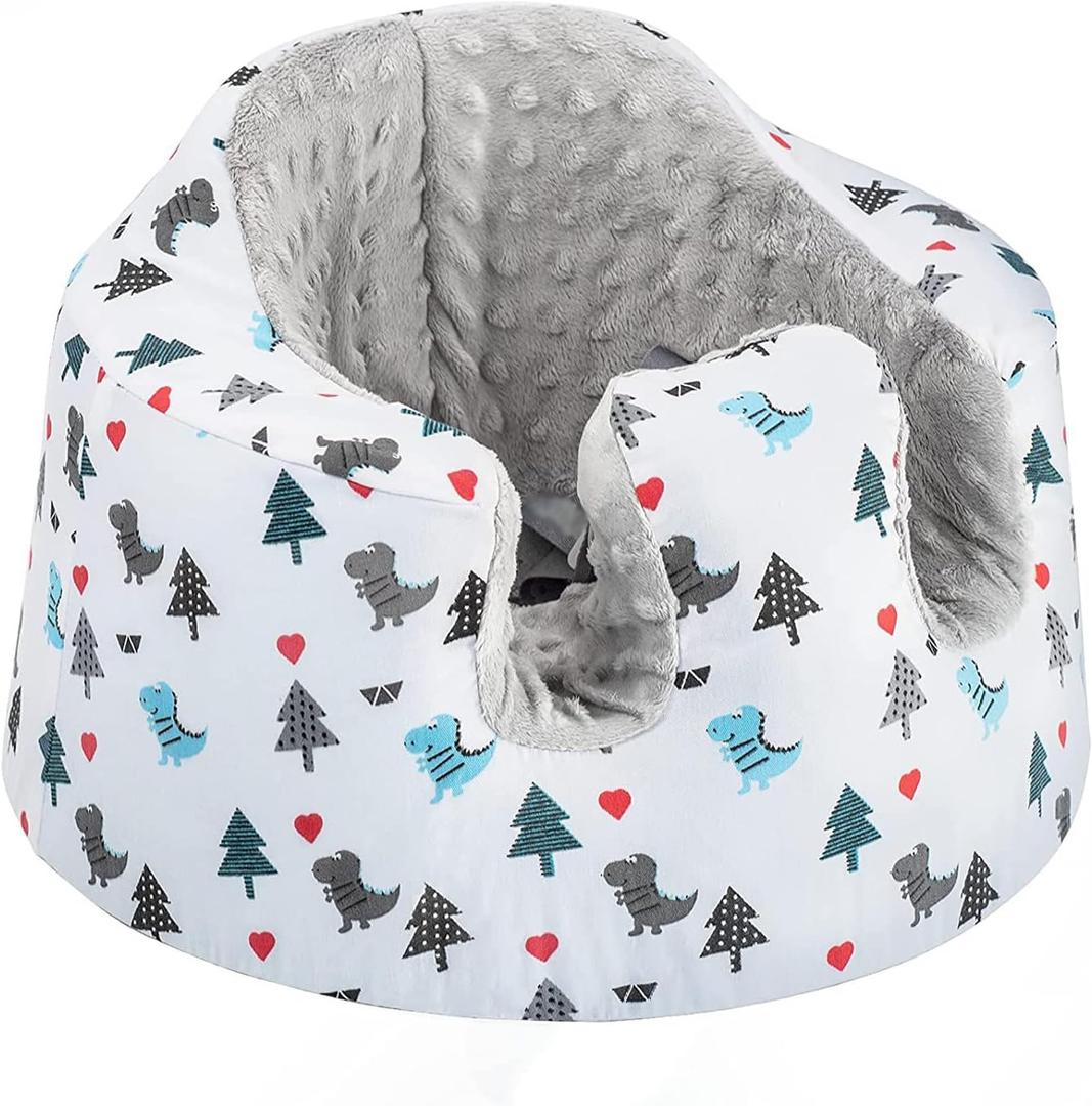 Seat Cover Compatible Baby Seat, Breathable Floor Seat Cover for Girl Boy, Breathable Comfortable Seat Cover, Children Chair Protector, Easy to Install & Remove (Little Dinosaur Plus Velvet)