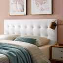Modway Lily Queen Biscuit Tufted Performance Velvet Headboard, White