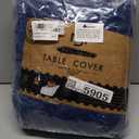 Exquisite 66% Thicker Premium Dark Blue Round Tablecloth 0.5 Mil 12 Pack Plastic Table Cloth Disposable 84 Inch Round Plastic Tablecloth Won't Tear Easily Like Cheap Thin Brands