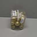 XmasExp 32ct Christmas Ball Ornaments Set -Gold Clear Plastic Shatterproof Xmas Tree Ball Decorations Hanging Baubles for Holiday Decor (Various Size)