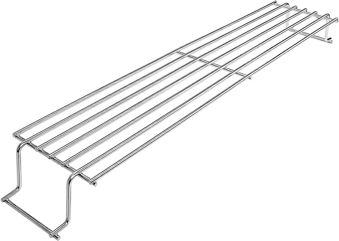 QuliMetal Stainless Steel Warming Rack for Weber Spirit 300, Grill Parts for Weber Spirit 2 300 Series Grills with Front Control Knobs, 7641 Upper Rack for Weber Genesis Silver Gold B/C Grills