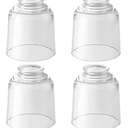 Modern Clear Glass Lampshade 4 Pack2-1/8" Fitter, 4-5/8" Diameter 4-1/2" Height, Replacement Lampshades For Ceiling Fans With LightsFor Living Room Bedroom Kitchen (Clear Glass(A))