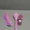 Bubble Wands for Kids Girls - LED Light & Music Bubble Machine: 3 AA Batteries & 2 Bubble Solutions, Outdoor Party Birthday Toys for Toddlers, Gift for 3 4 5 6 7 8 Year Old Girls (Pink)