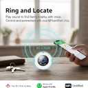 4 Pack Smart Bluetooth Tracker Tags [Apple MFi Certified] Air Key Finder Works with Apple Find My (iOS Only)Waterproof Global Tracking Tags Item Locator Sound Alarm for Kids Pets Luggage Dogs Backpack