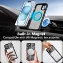 KANGHAR Cute Floral Case for iPhone 15 Case for Women Girls [ Compatible with MagSafe ] Aesthetic Black Ink Flowers Blossom Pattern Design Slim Soft Silicone Magnetic Protective Phone Cover