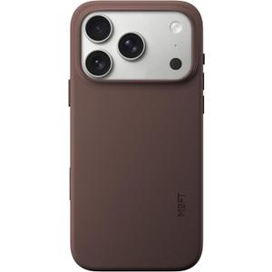 MOFT for iPhone 17 Pro Case- MOVAS Snap Case, MagSafe Compatible, Soft-Touch Vegan Leather, Classic Minimalist Design, Lightweight, Stain-Resistant & Camera Protection, Brownie