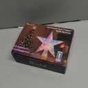 Christmas Tree Topper Star 11.8" PET Christmas Tree Topper Lighted with Remote Multicolour 20LED Lighted Treetop Decorate for Xmas Decorations Ornaments Holiday Party Indoor Decor