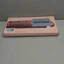 Wireless Keyboard and Mouse Combo, Retro Typewriter Keyboard with Round Keycaps, Full-Size Ergonomic, Aurora Red, Ideal for Windows PC, Home, Office, and College