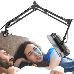 CACENCAN Foldable Tablet Stand, Tablet Stand Adjustable for Bed,Universal Flexible Tablet Holder with 360 Degree Rotation for iPad/iPhoneX/iPad Pro/N-Switch,or Other 4.5~12.9 Inches Devices